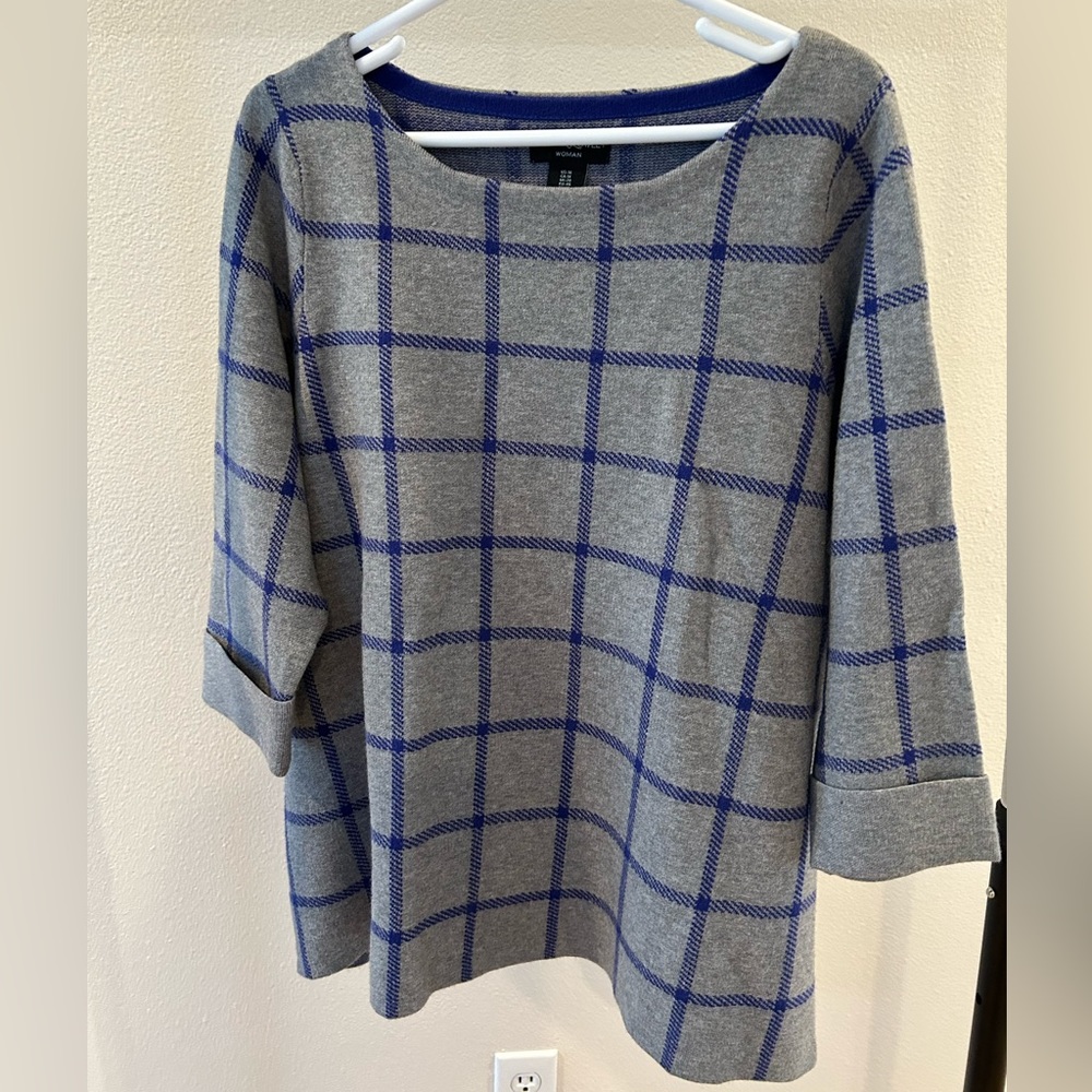 Cynthia Rowley Heavy Weight Gray & Purple Sweater